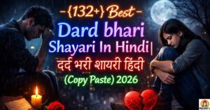 {132+}Best Dard bhari Shayari In Hindi|दर्द भरी शायरी हिंदी (Copy Paste) 2026
