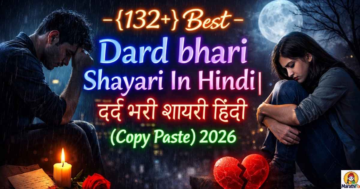{132+}Best Dard bhari Shayari In Hindi|दर्द भरी शायरी हिंदी (Copy Paste) 2026