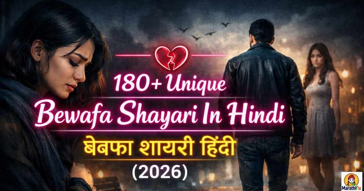 180+Unique Bewafa Shayari In Hindi|बेवफा शायरी हिंदी (2026)