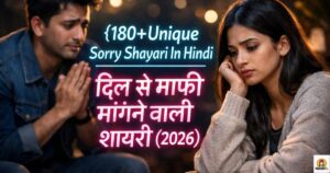 {180}+Unique Sorry Shayari In Hindi| दिल से माफी मांगने वाली शायरी (2026)