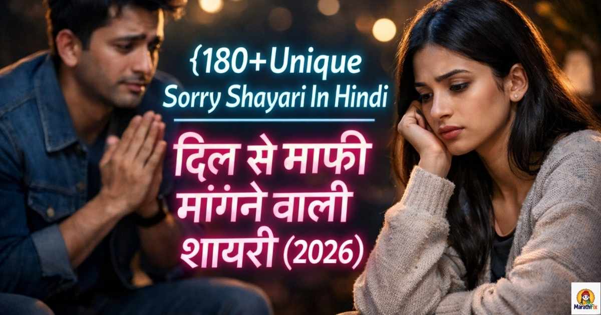 {180}+Unique Sorry Shayari In Hindi| दिल से माफी मांगने वाली शायरी (2026)