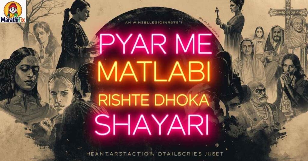 Pyar Me Matlabi Rishte Dhoka Shayari