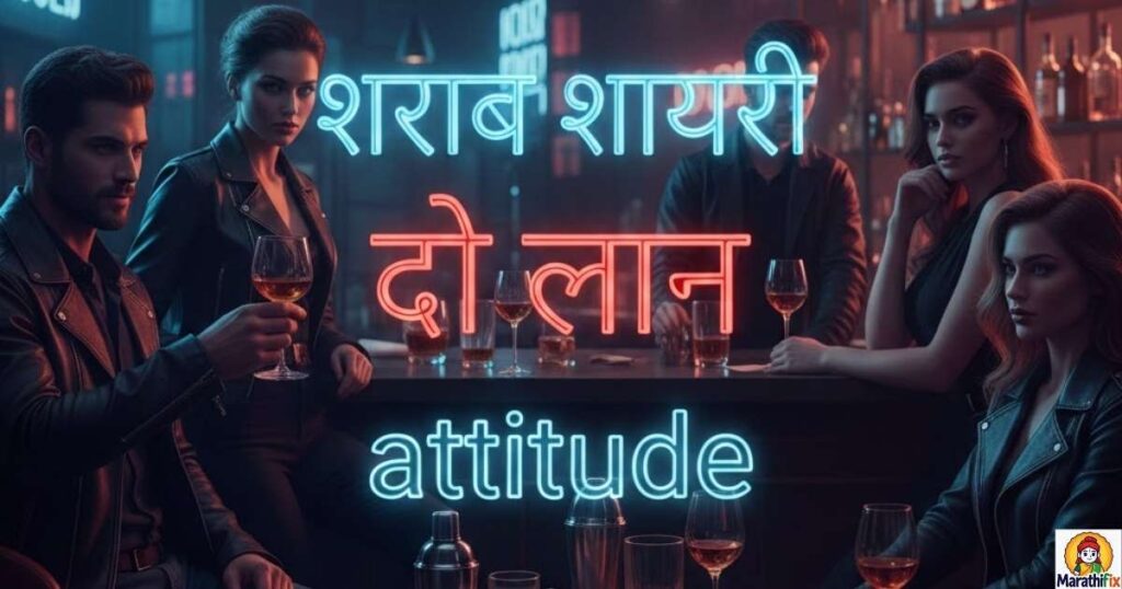 शराब शायरी दो लाइन attitude