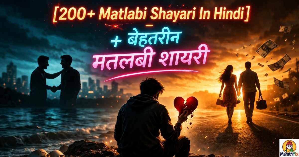 200+Matlabi Shayari In Hindi – + बेहतरीन मतलबी शायरी