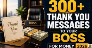 300+ Thank You Messages to Your Boss for Money 2026