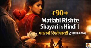 90+ Matlabi Rishte Shayari in Hindi | मतलबी रिश्ते शायरी 2 लाइन (2026)