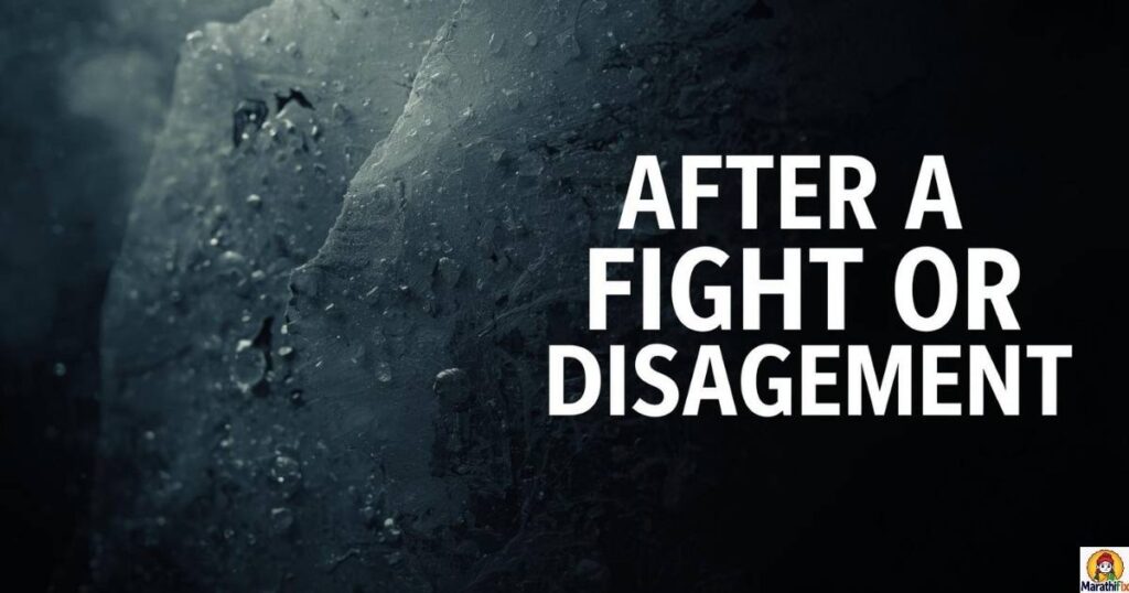 After a Fight or Disagreement