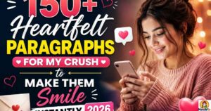 150+ Heartfelt Paragraphs for My Crush to Make Them Smile Instantly 2026