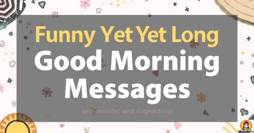 Funny Yet Long Good Morning Messages for Friends