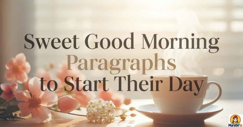 Sweet Good Morning Paragraphs to Start Their Day
