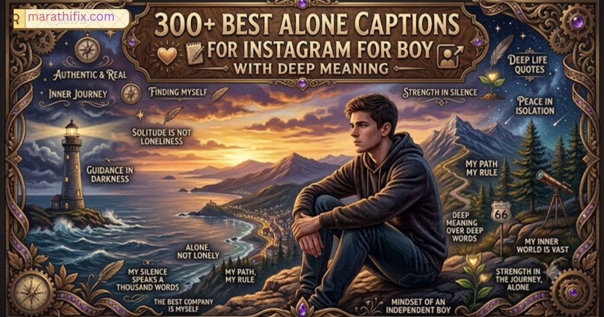 300+ Best Alone Captions for Instagram for Boy with Deep Meaning