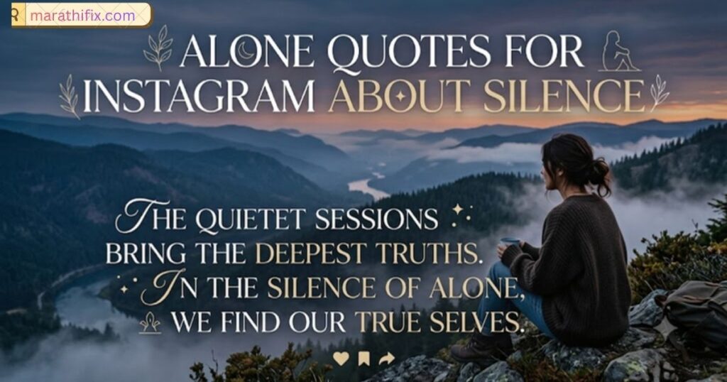 Alone Quotes for Instagram About Silence 
