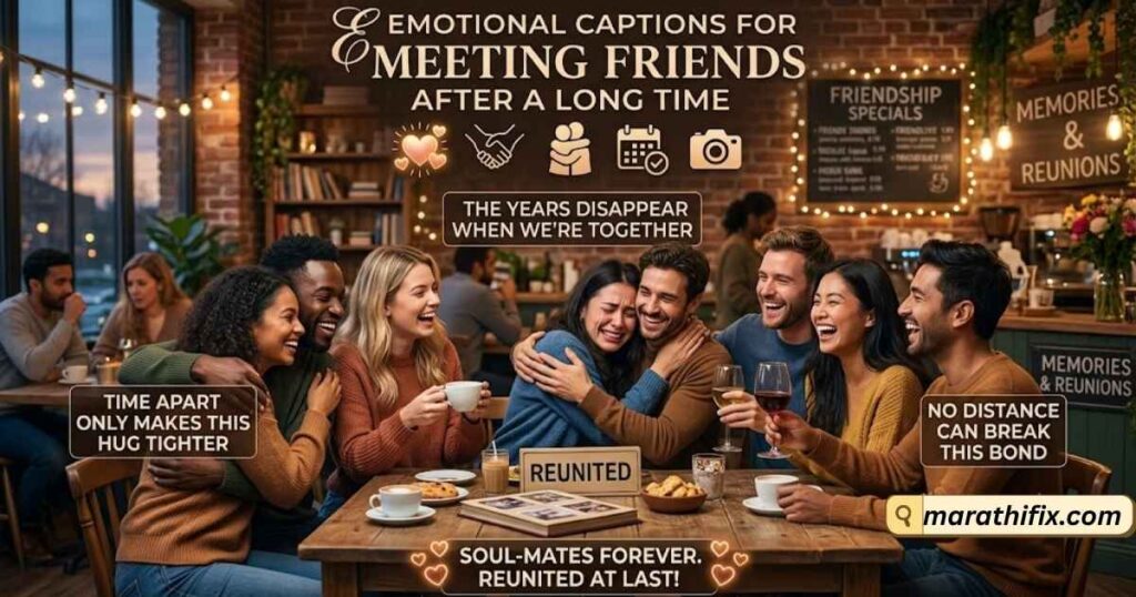 Emotional Captions for Meeting Friends After a Long Time
