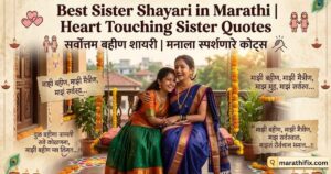 Best Sister Shayari in Marathi | Heart Touching Sister Quotes