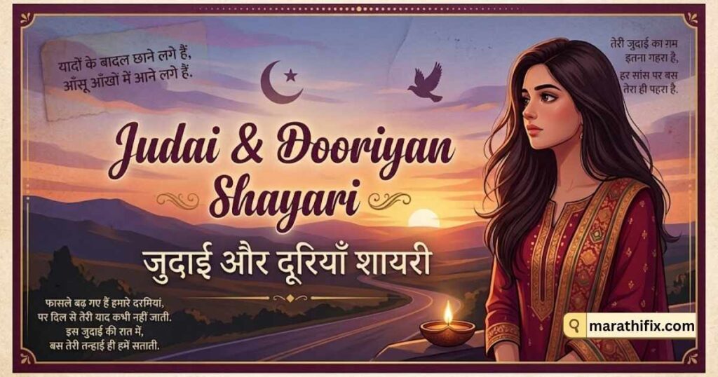 Judai & Dooriyan Shayari (जुदाई और दूरियाँ)